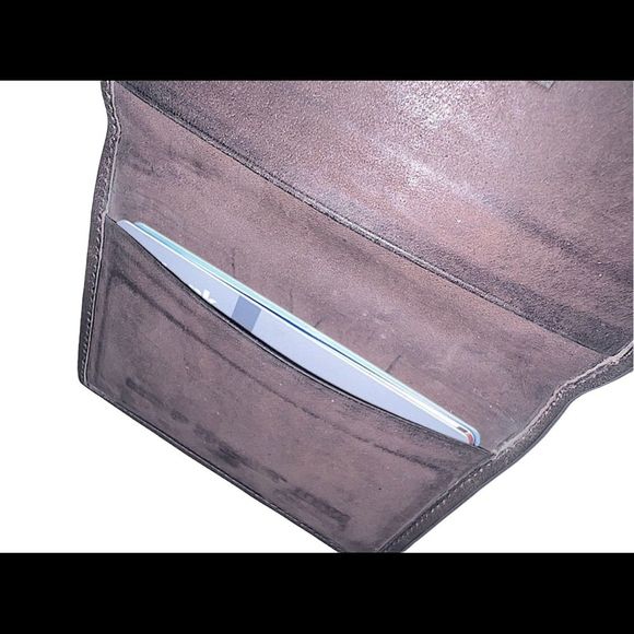 Vintage Mark Cross Brown Leather Snap Wallet - Picture 6 of 16